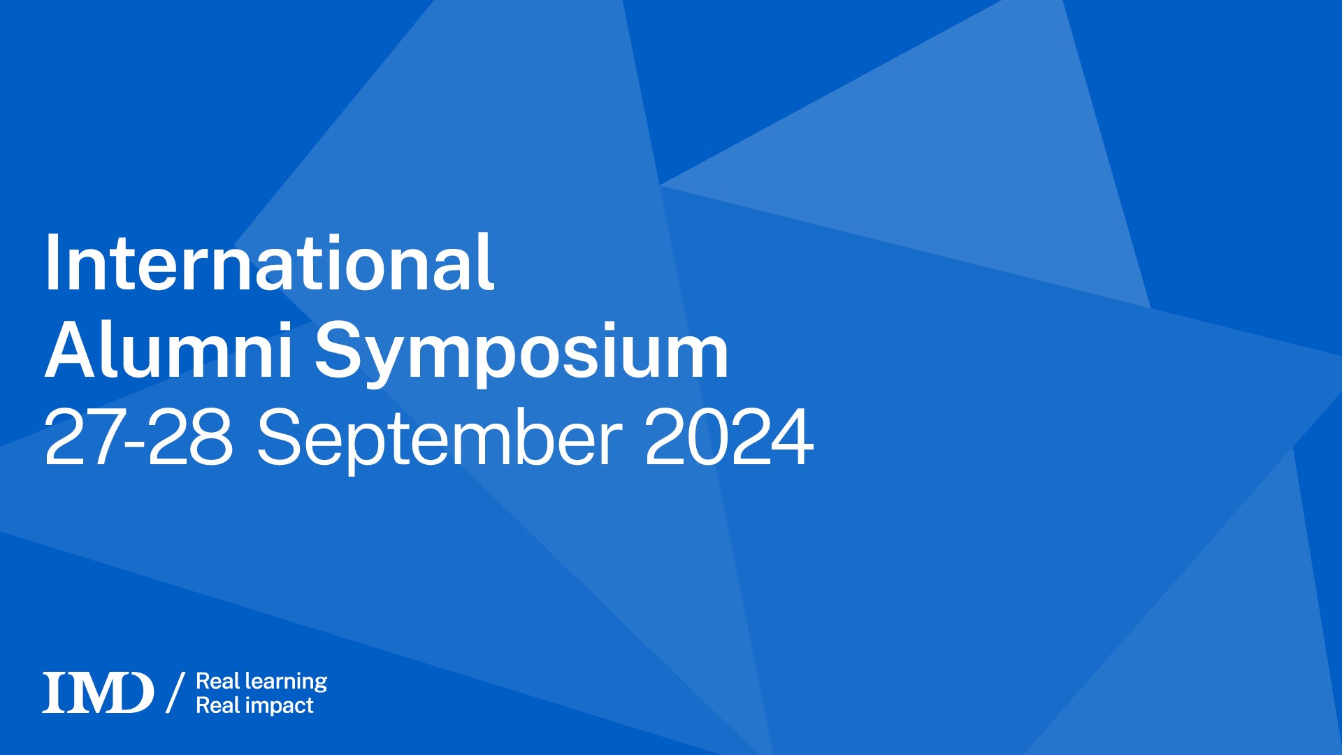 International Alumni Symposium 2024 IMD Events